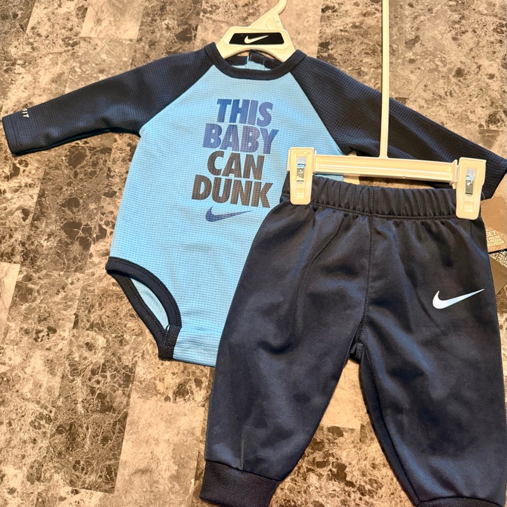 Nike Baby “This Baby Can Dunk” Bodysuit Jogger Set